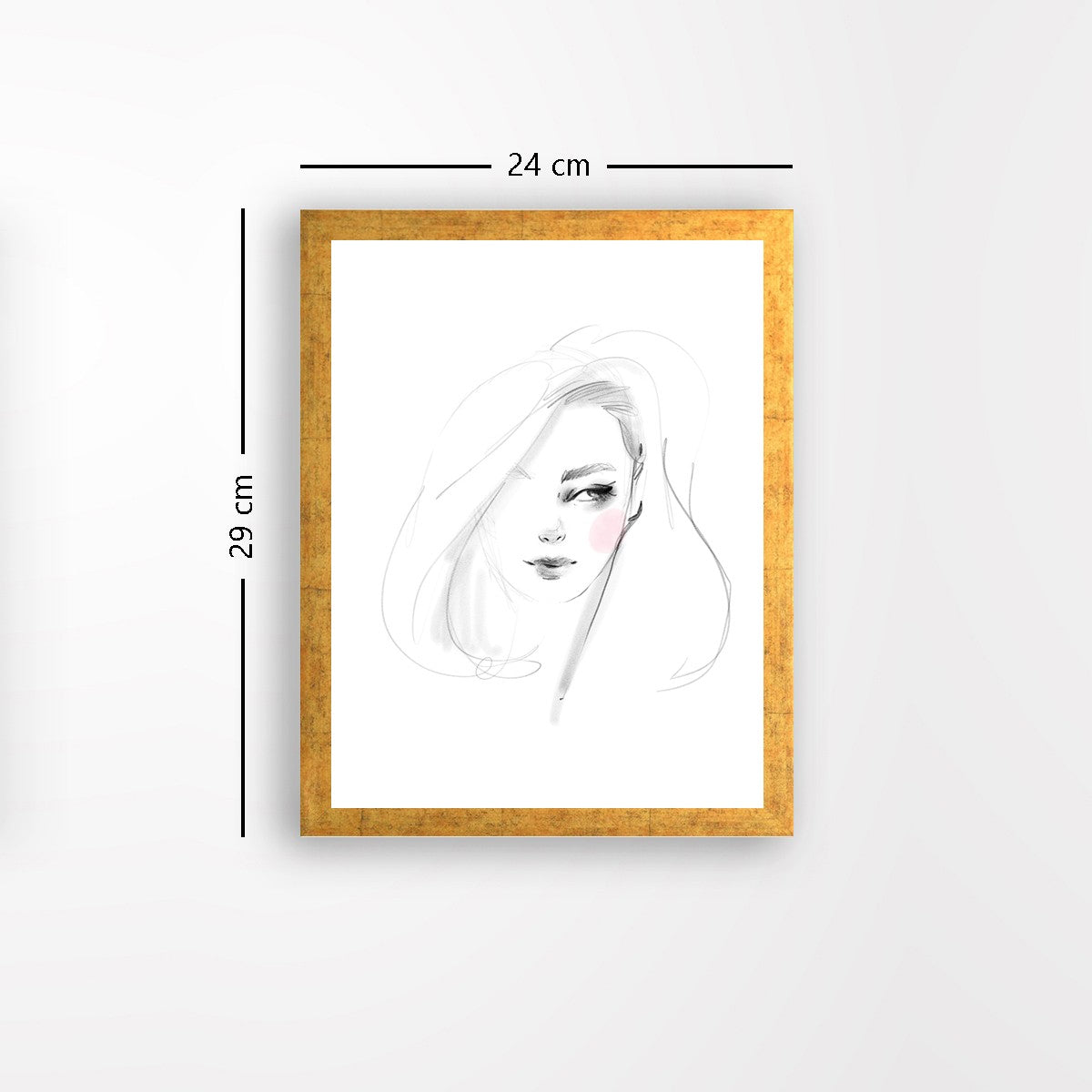 Quadro Decorativo MDF Emoldurado - Arte Multicolor 24x29cm com Moldura de Madeira 2cm