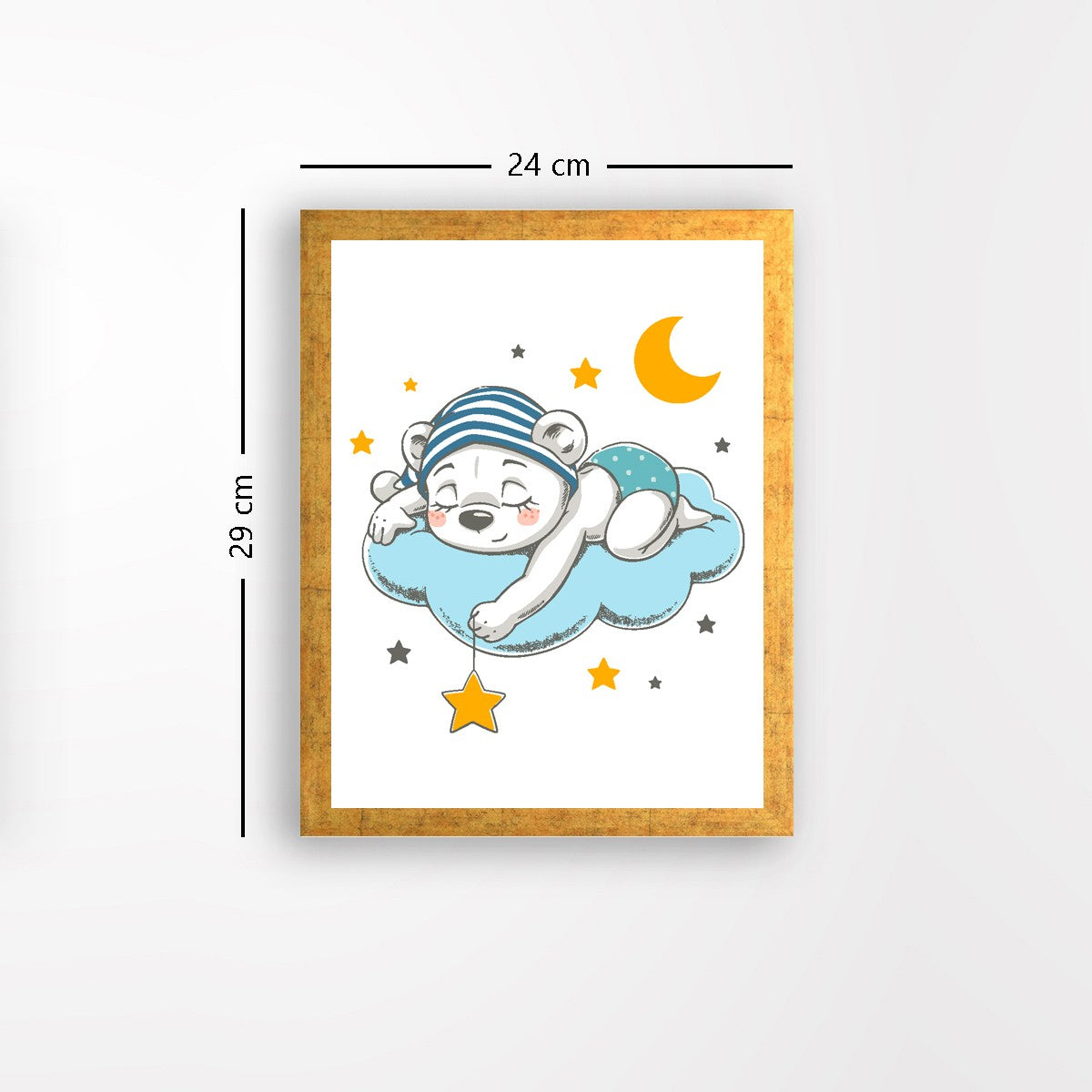 Quadro Decorativo MDF Emoldurado - Arte Multicolor 24x29cm com Moldura de Madeira 2cm