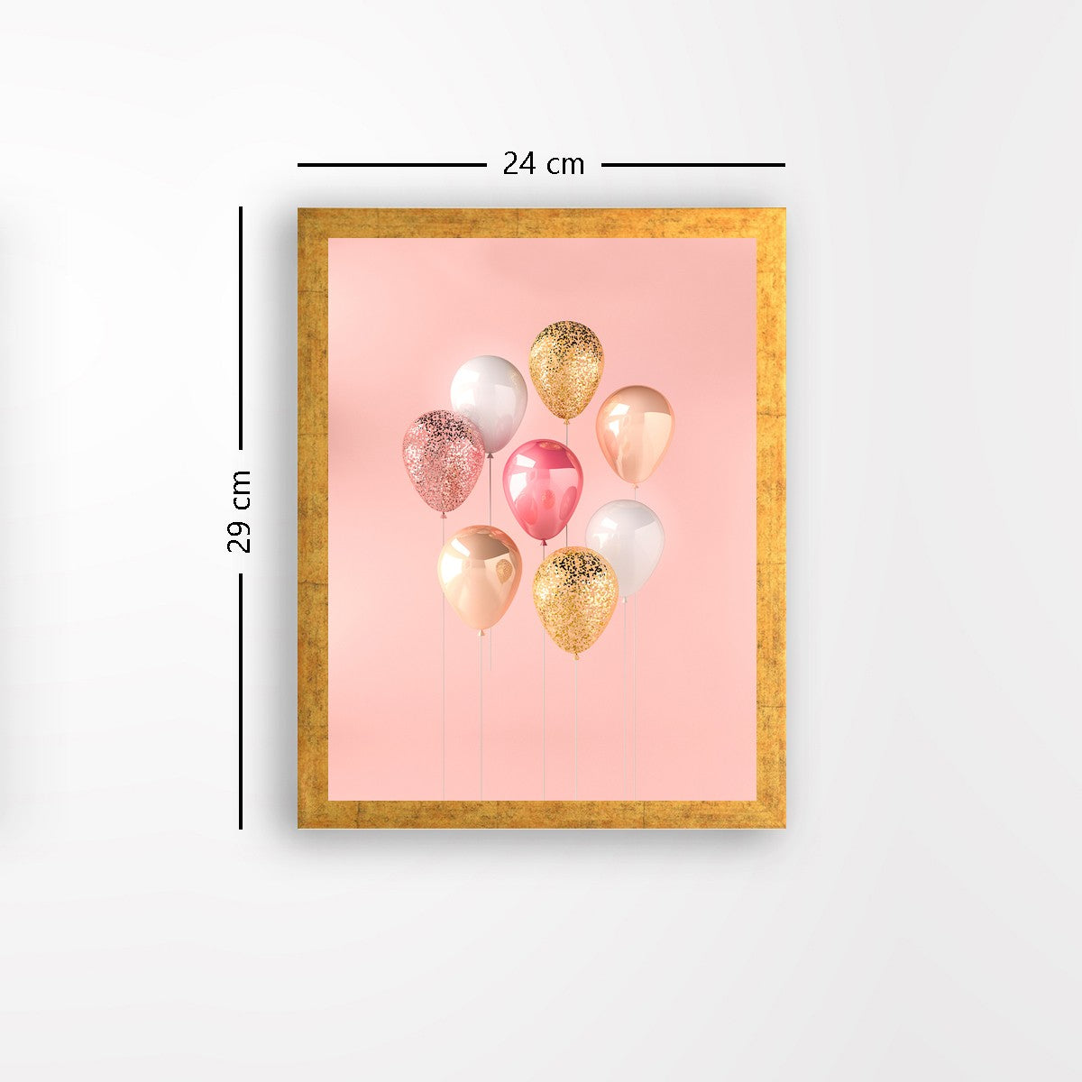 Quadro Decorativo MDF Emoldurado - Arte Multicolor 24x29cm com Moldura de Madeira 2cm