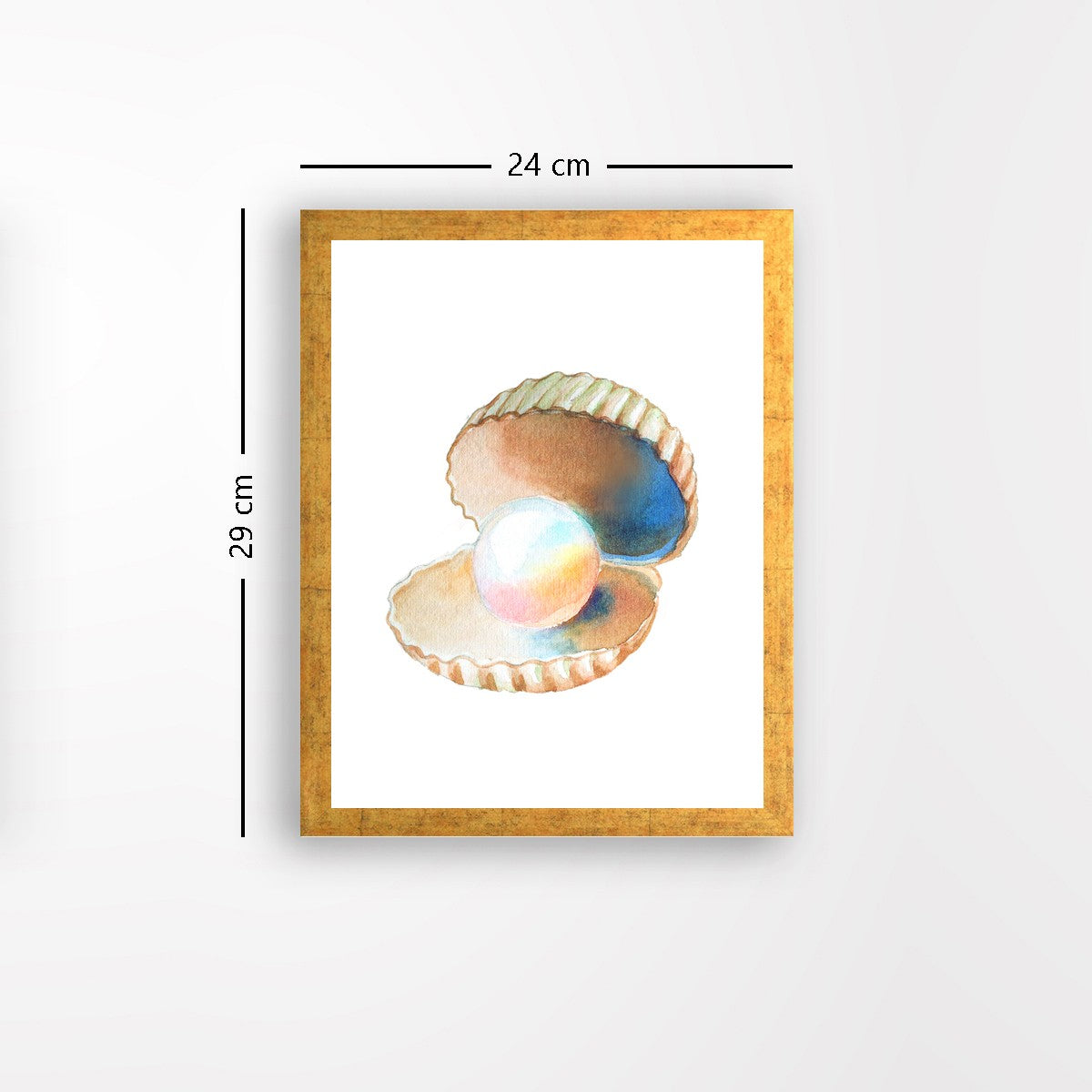 Quadro Decorativo MDF Emoldurado - Arte Multicolor 24x29cm com Moldura de Madeira 2cm