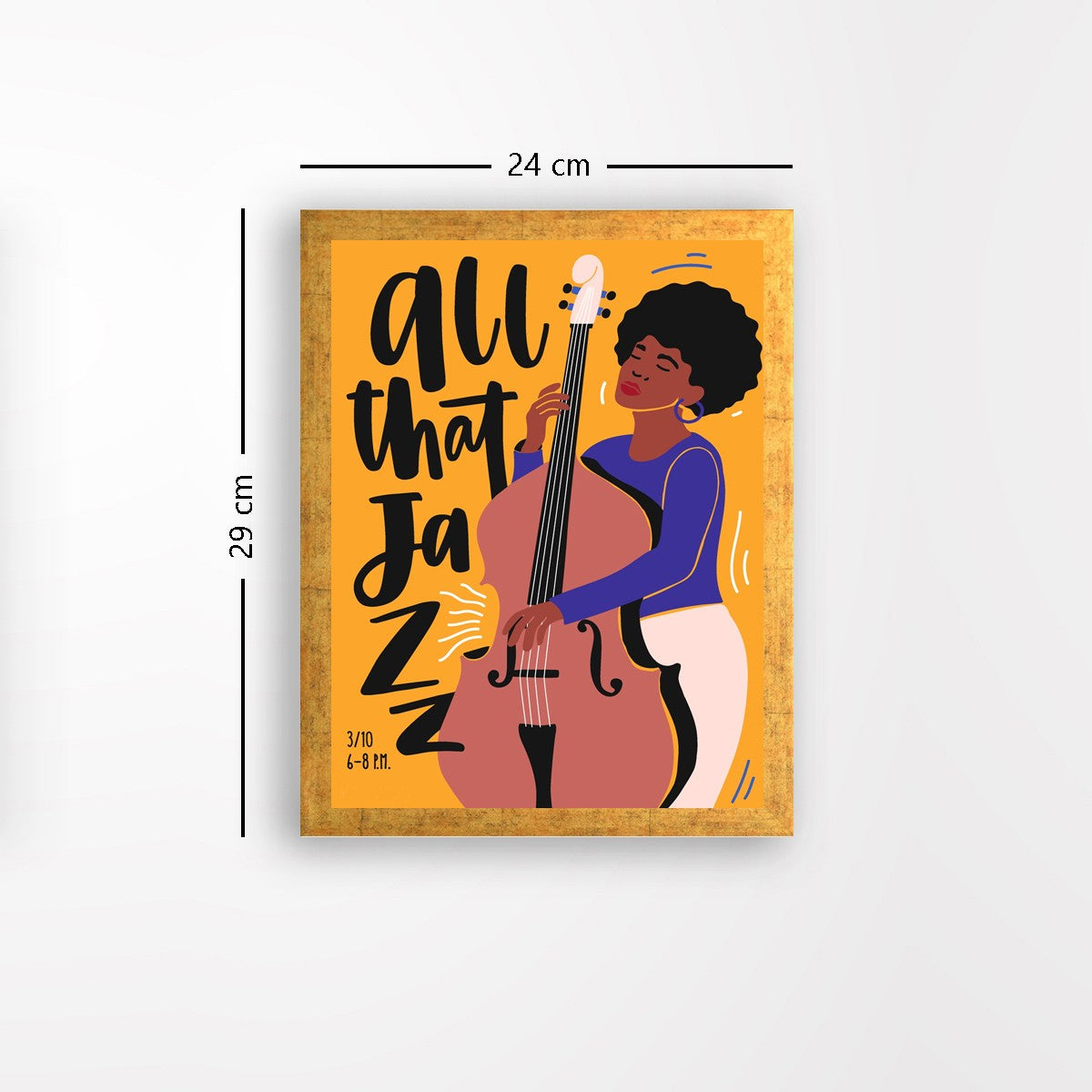 Quadro Decorativo MDF Emoldurado - Arte Multicolor 24x29cm com Moldura de Madeira 2cm