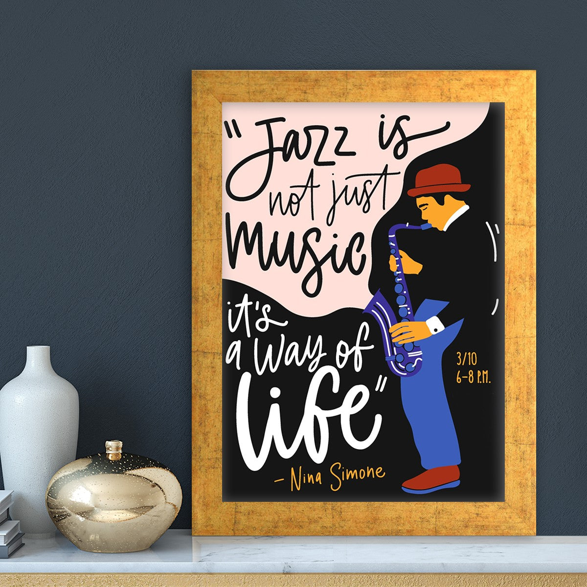 Quadro Decorativo MDF Emoldurado - Arte Multicolor 24x29cm com Moldura de Madeira 2cm