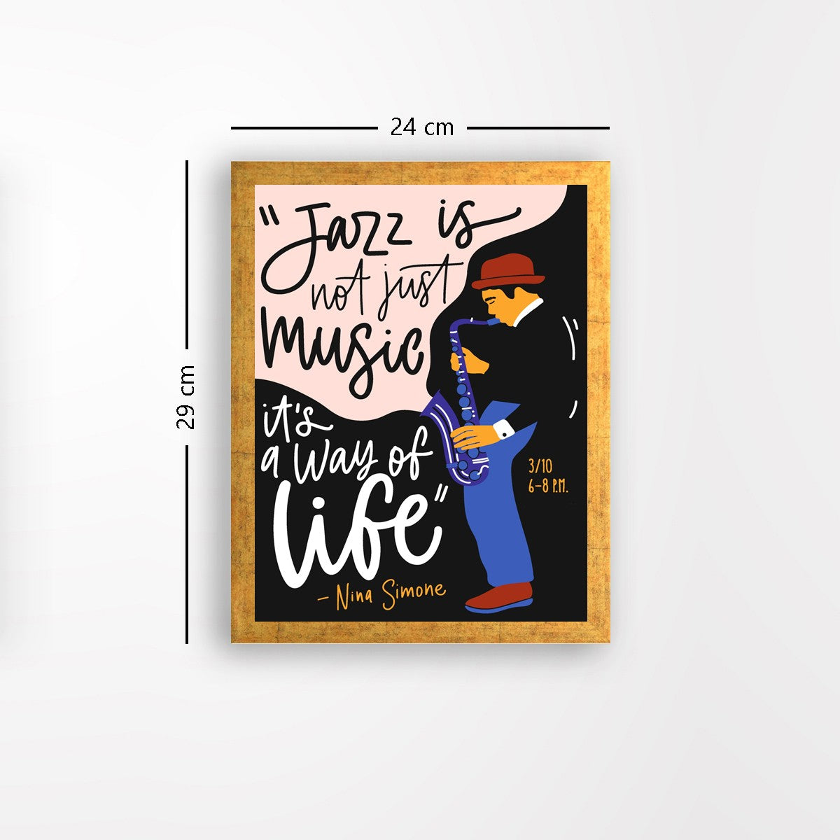 Quadro Decorativo MDF Emoldurado - Arte Multicolor 24x29cm com Moldura de Madeira 2cm