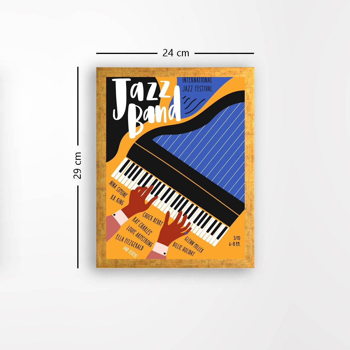 Quadro Decorativo MDF Emoldurado - Arte Multicolor 24x29cm com Moldura de Madeira 2cm