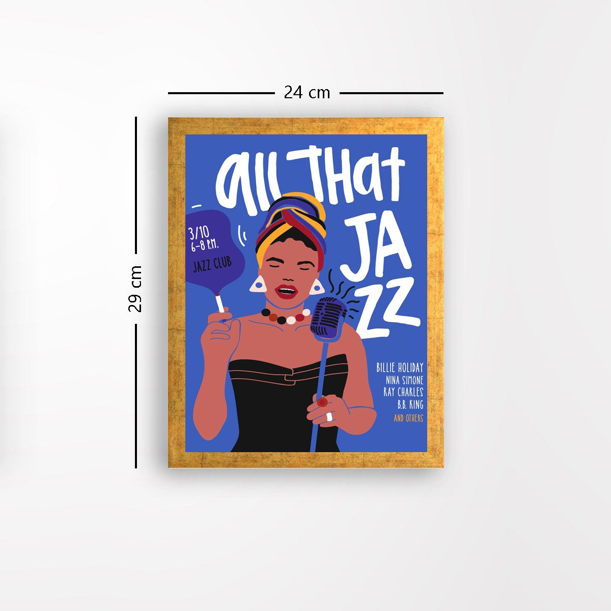 Quadro Decorativo MDF Emoldurado - Arte Multicolor 24x29cm com Moldura de Madeira 2cm