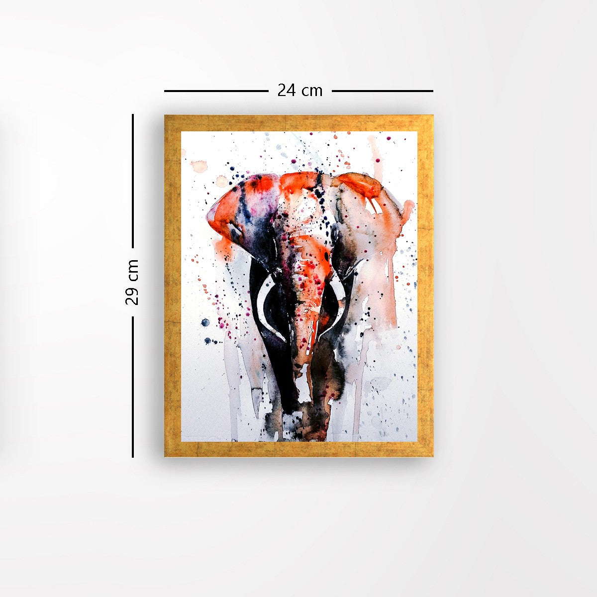 Quadro Decorativo MDF Emoldurado - Arte Multicolor 24x29cm com Moldura de Madeira 2cm