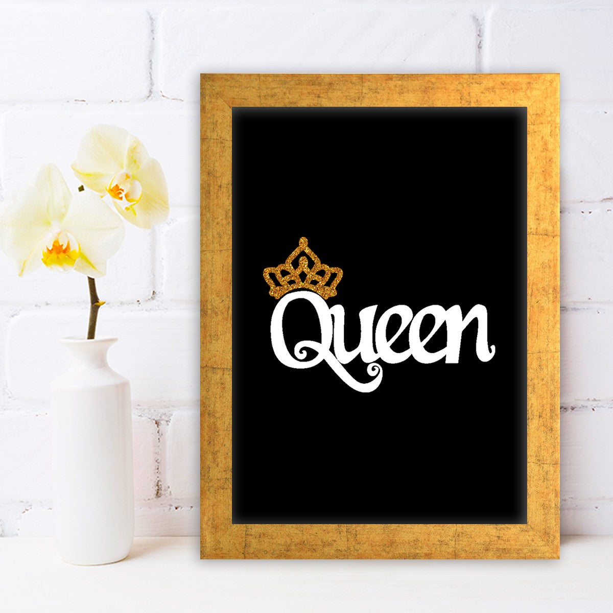 Quadro Decorativo MDF Emoldurado - Arte Multicolor 24x29cm com Moldura de Madeira 2cm