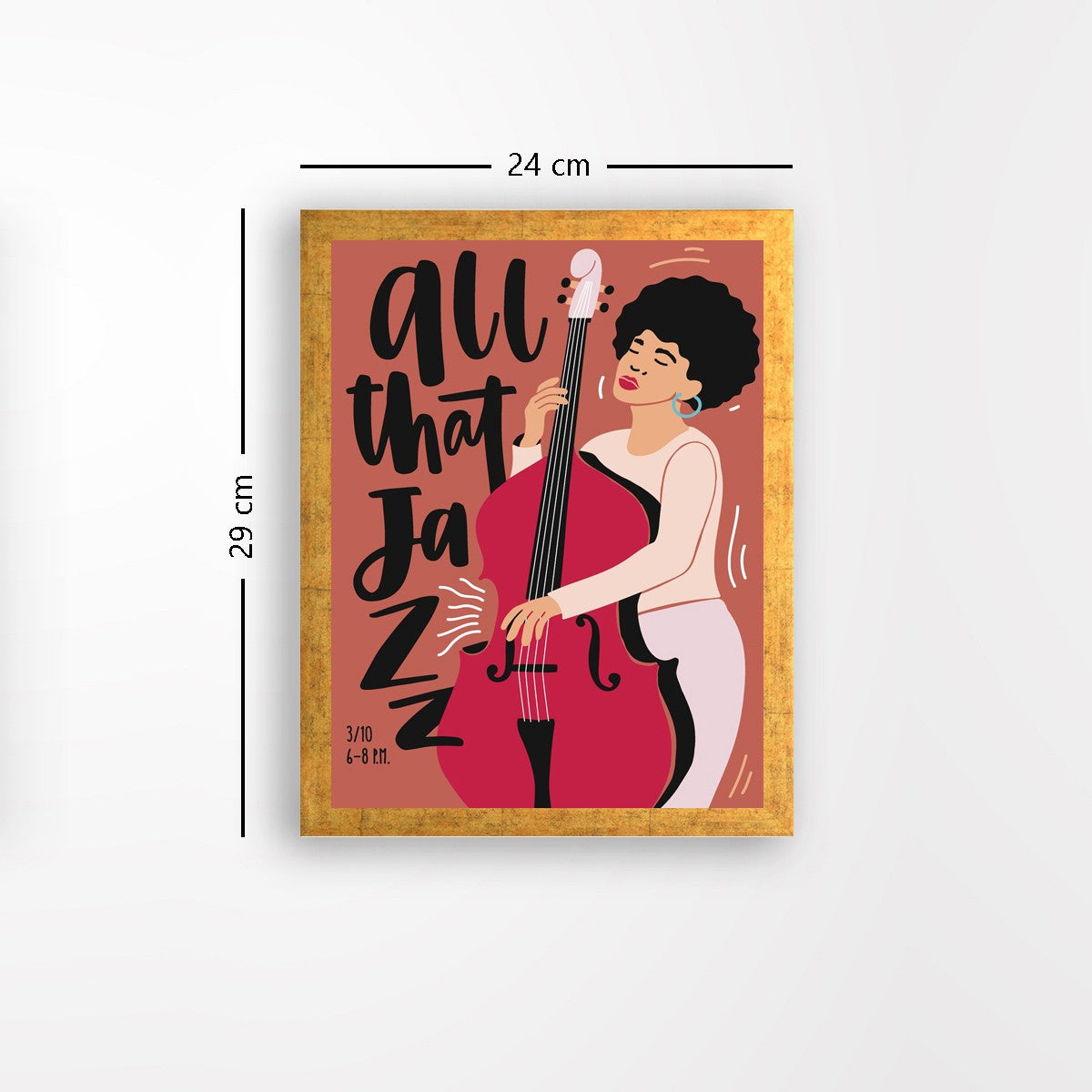 Quadro Decorativo MDF Emoldurado - Arte Multicolor 24x29cm com Moldura de Madeira 2cm