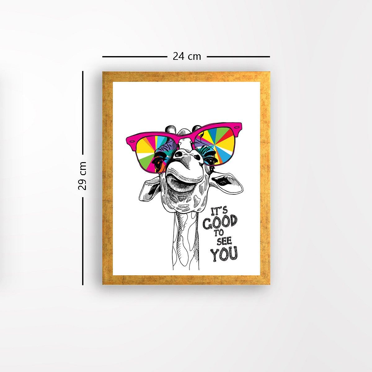 Quadro Decorativo MDF Emoldurado - Arte Multicolor 24x29cm com Moldura de Madeira 2cm