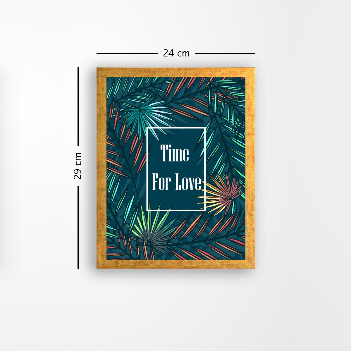 Quadro Decorativo MDF Emoldurado - Arte Multicolor 24x29cm com Moldura de Madeira 2cm