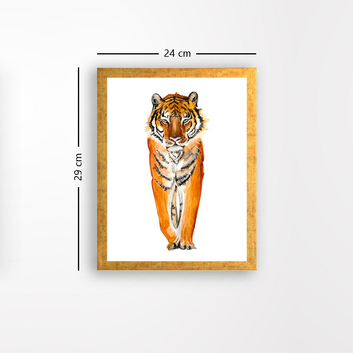 Quadro Decorativo MDF Emoldurado - Arte Multicolor 24x29cm com Moldura de Madeira 2cm