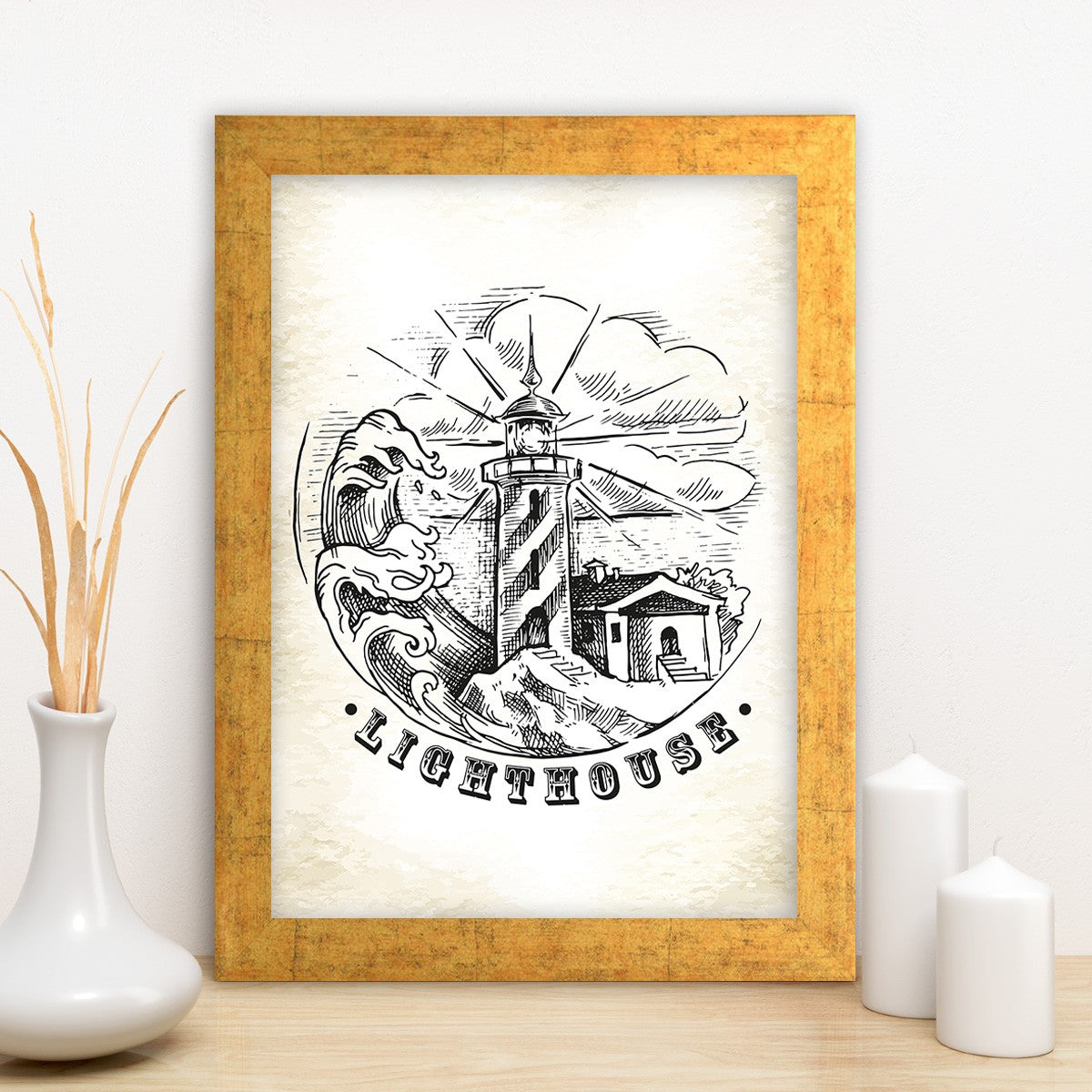 Quadro Decorativo MDF Emoldurado - Arte Multicolor 24x29cm com Moldura de Madeira 2cm