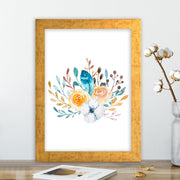 Quadro Decorativo MDF Emoldurado - Arte Multicolor 24x29cm com Moldura de Madeira 2cm