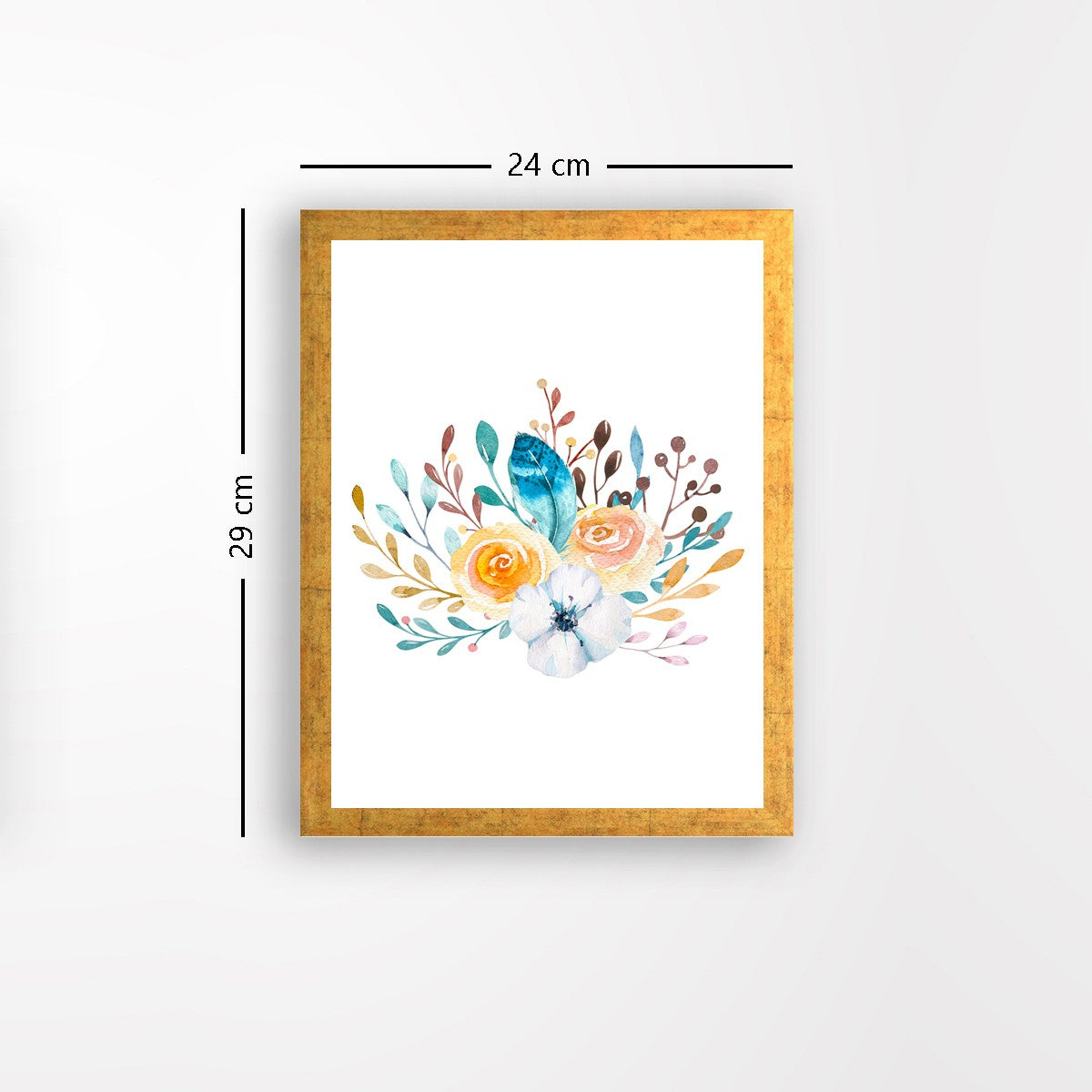 Quadro Decorativo MDF Emoldurado - Arte Multicolor 24x29cm com Moldura de Madeira 2cm