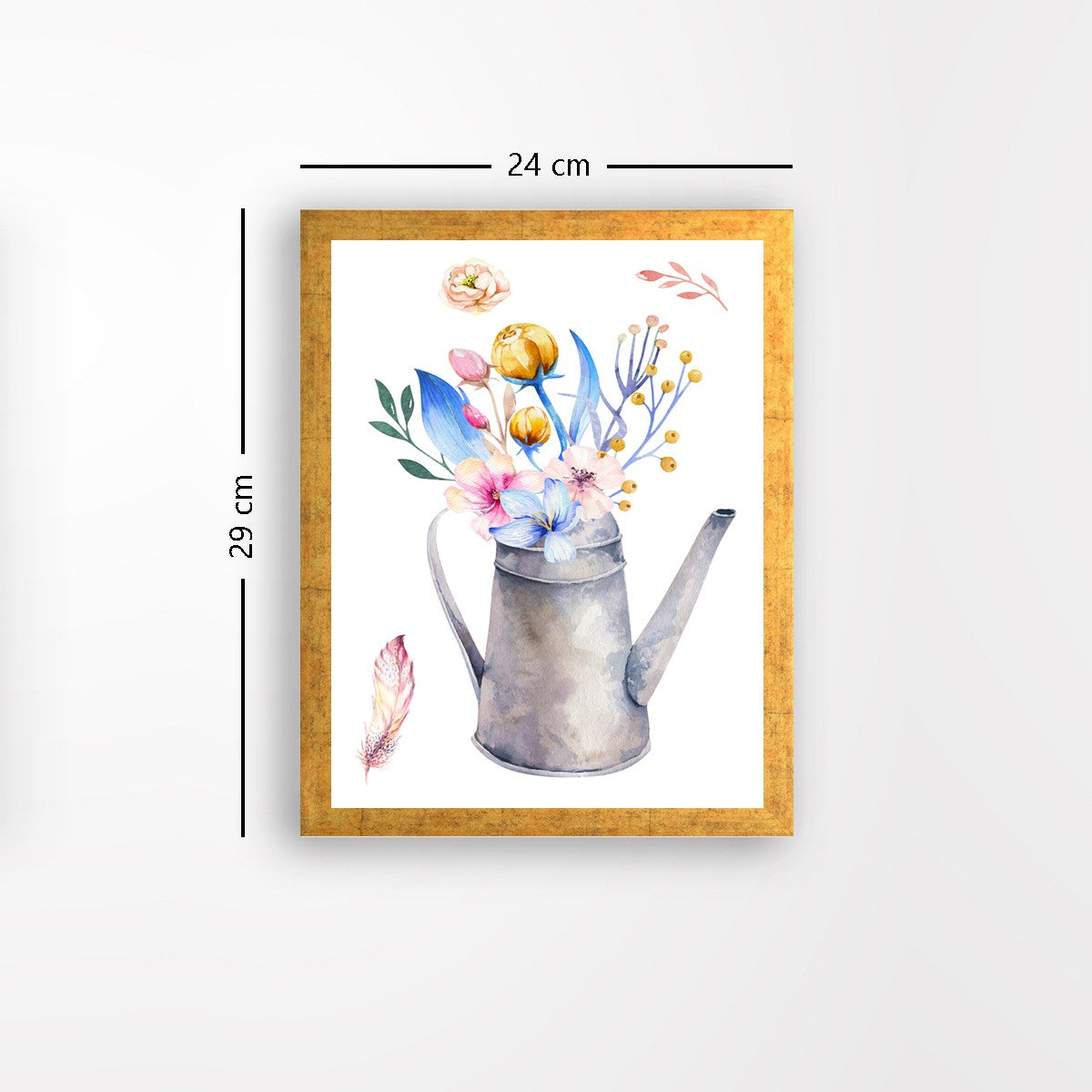 Quadro Decorativo MDF Emoldurado - Arte Multicolor 24x29cm com Moldura de Madeira 2cm