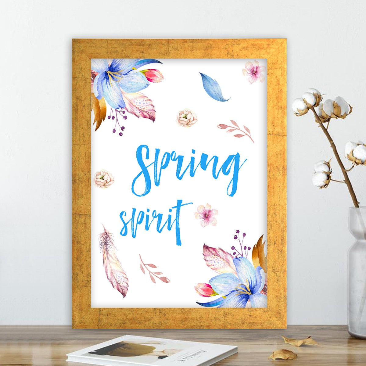 Quadro Decorativo MDF Emoldurado - Arte Multicolor 24x29cm com Moldura de Madeira 2cm