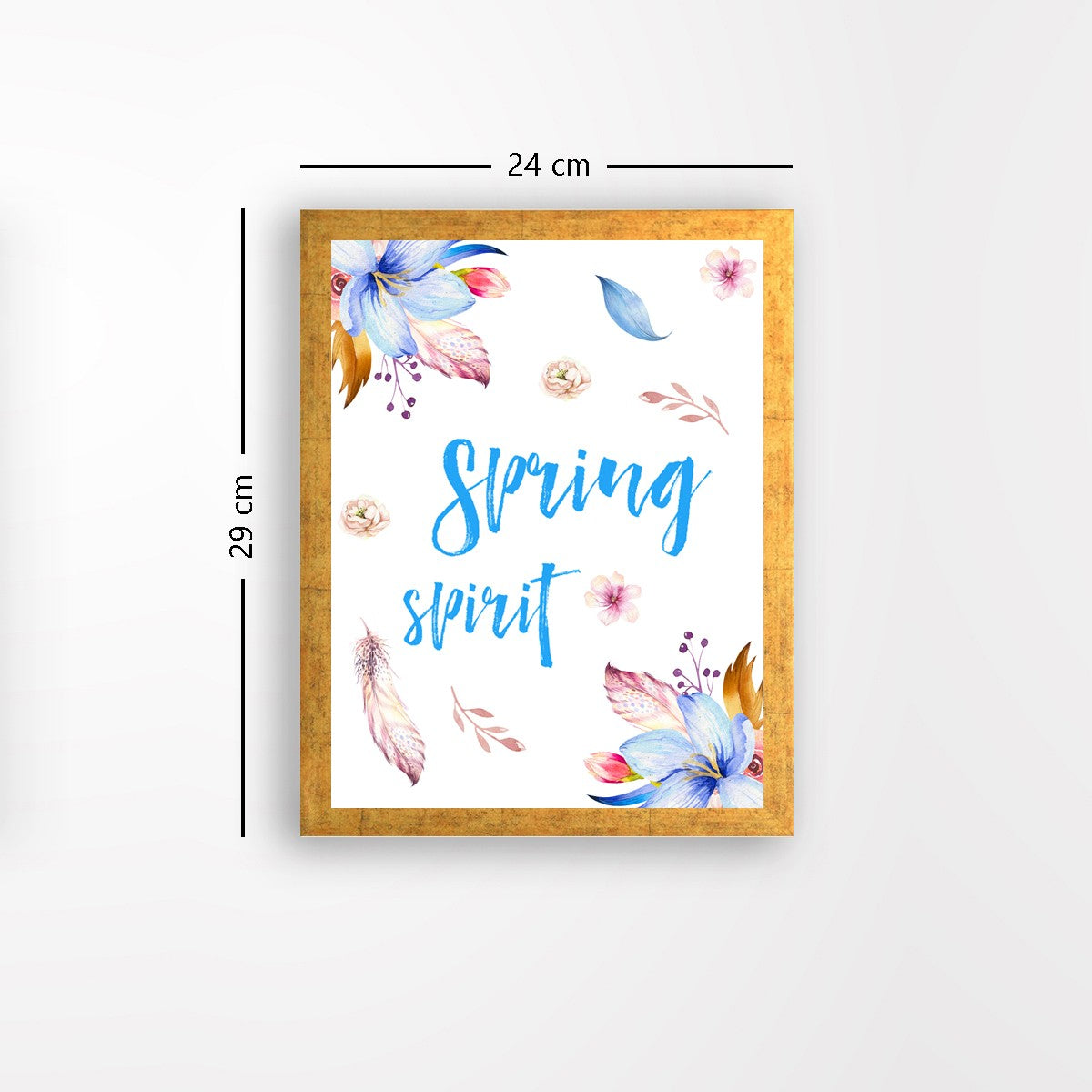 Quadro Decorativo MDF Emoldurado - Arte Multicolor 24x29cm com Moldura de Madeira 2cm