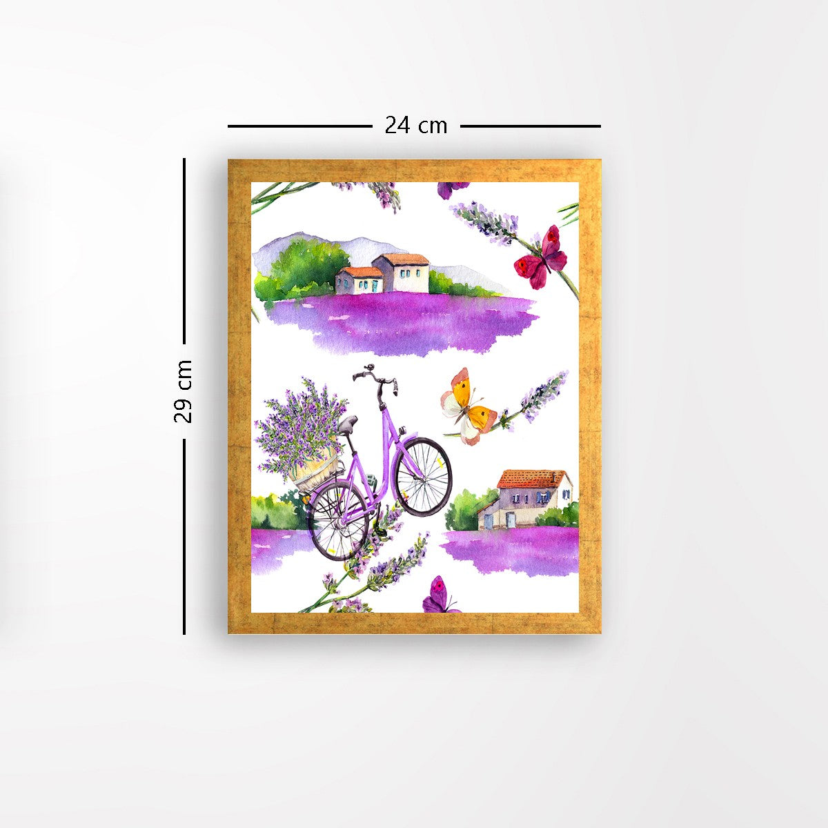 Quadro Decorativo MDF Emoldurado - Arte Multicolor 24x29cm com Moldura de Madeira 2cm