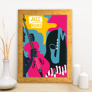 Quadro Decorativo MDF Emoldurado - Arte Multicolor 24x29cm com Moldura de Madeira 2cm