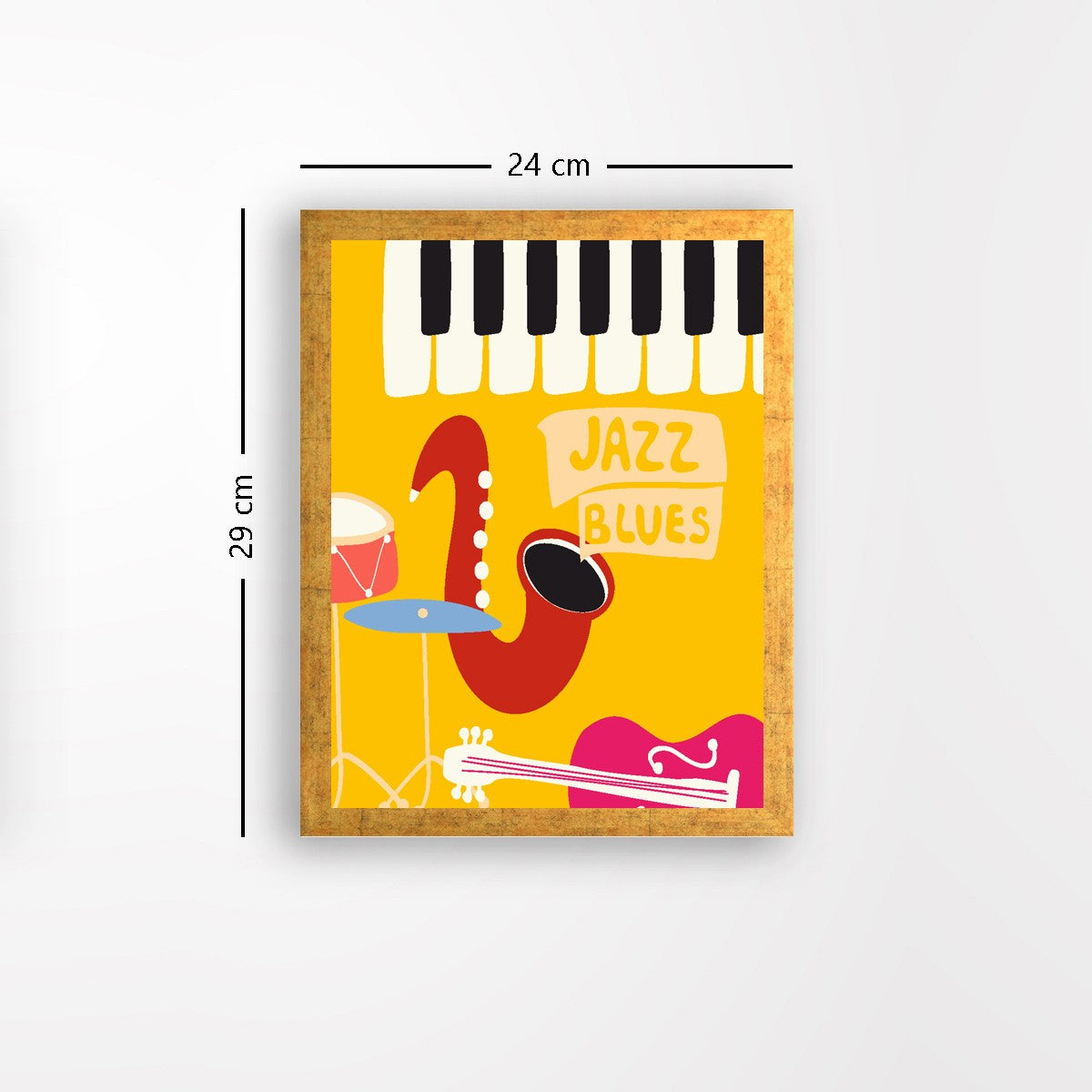 Quadro Decorativo MDF Emoldurado - Arte Multicolor 24x29cm com Moldura de Madeira 2cm