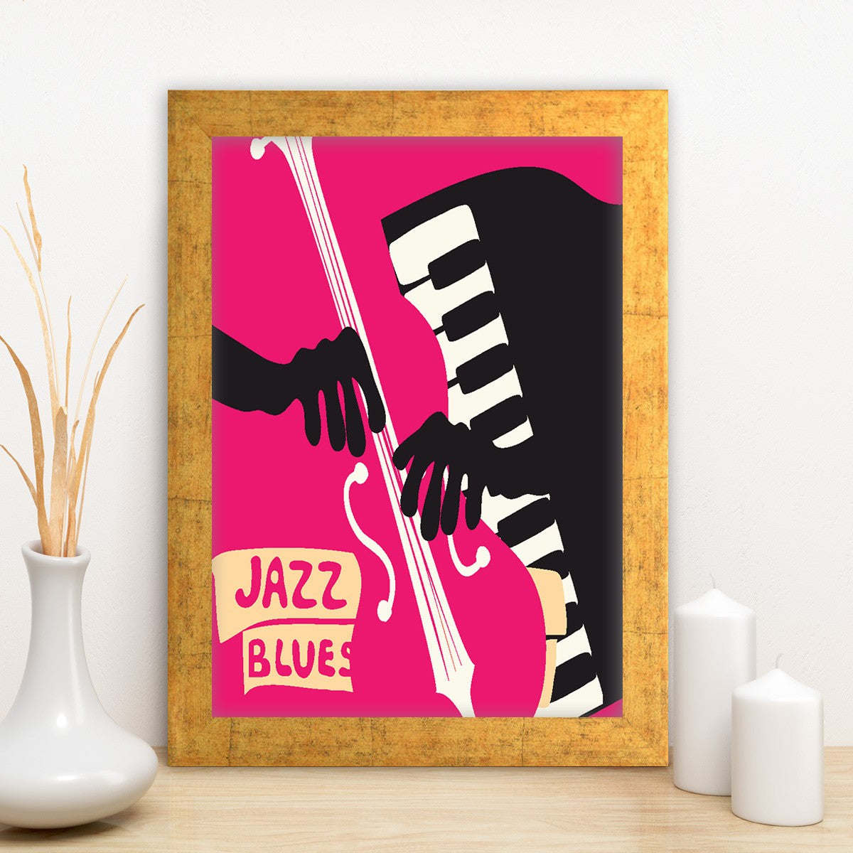 Quadro Decorativo MDF Emoldurado - Arte Multicolor 24x29cm com Moldura de Madeira 2cm