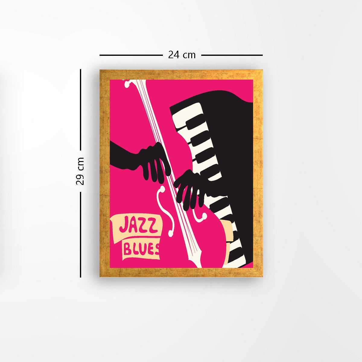 Quadro Decorativo MDF Emoldurado - Arte Multicolor 24x29cm com Moldura de Madeira 2cm