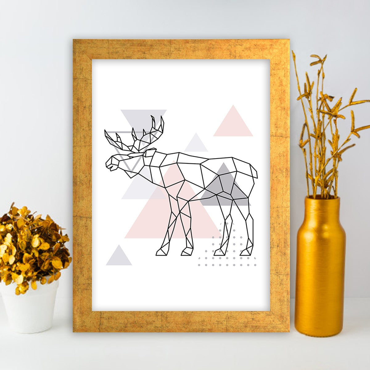 Quadro Decorativo MDF Emoldurado - Arte Multicolor 24x29cm com Moldura de Madeira 2cm