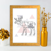 Quadro Decorativo MDF Emoldurado - Arte Multicolor 24x29cm com Moldura de Madeira 2cm