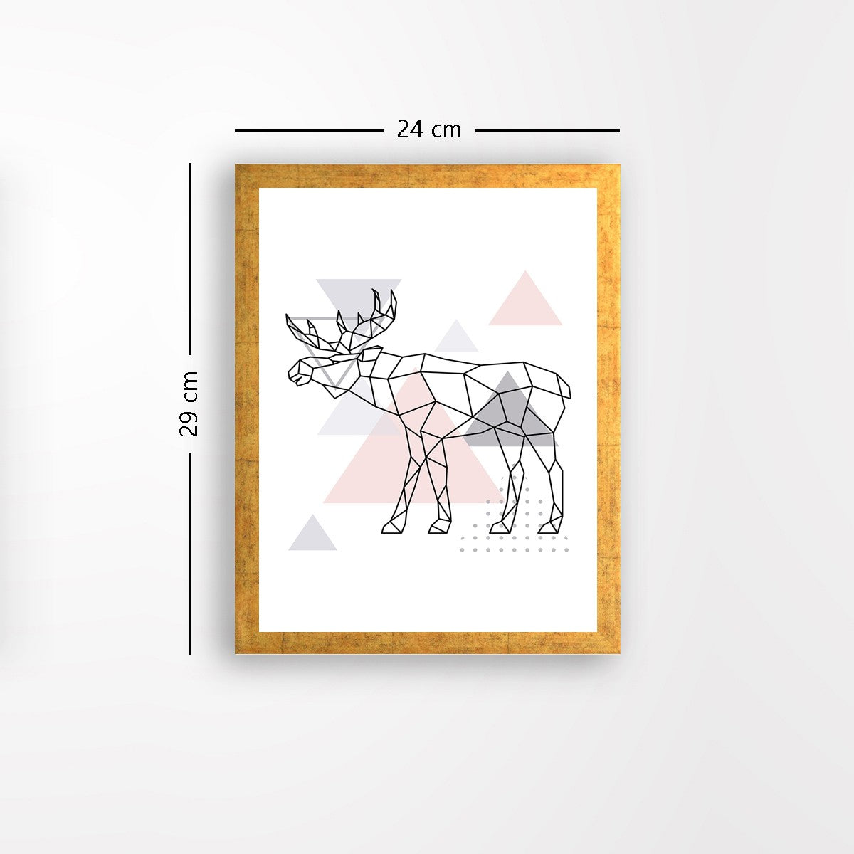 Quadro Decorativo MDF Emoldurado - Arte Multicolor 24x29cm com Moldura de Madeira 2cm