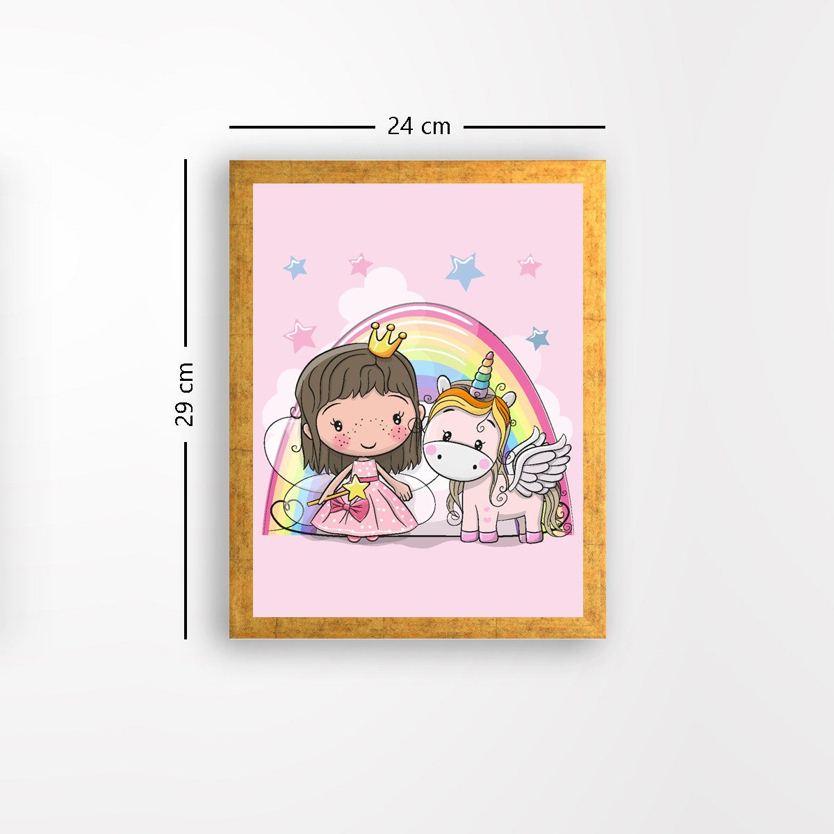 Quadro Decorativo MDF Emoldurado - Arte Multicolor 24x29cm com Moldura de Madeira 2cm