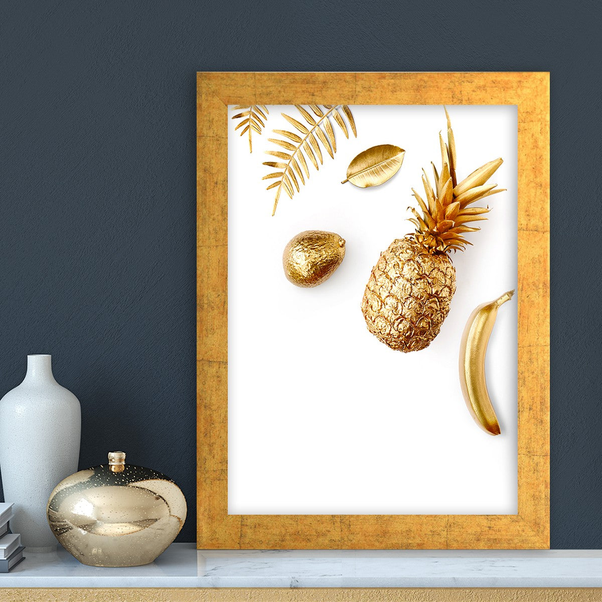 Quadro Decorativo MDF Emoldurado - Arte Multicolor 24x29cm com Moldura de Madeira 2cm