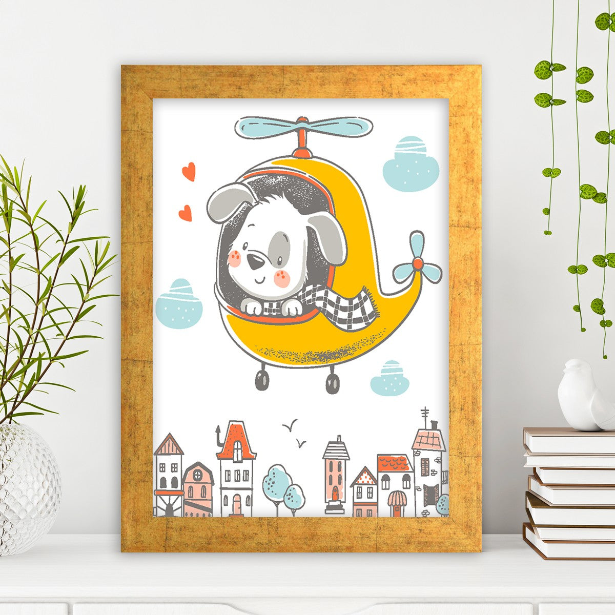 Quadro Decorativo MDF Emoldurado - Arte Multicolor 24x29cm com Moldura de Madeira 2cm