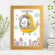 Quadro Decorativo MDF Emoldurado - Arte Multicolor 24x29cm com Moldura de Madeira 2cm