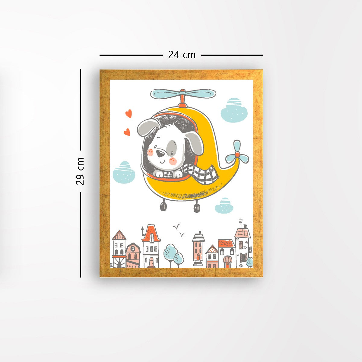 Quadro Decorativo MDF Emoldurado - Arte Multicolor 24x29cm com Moldura de Madeira 2cm