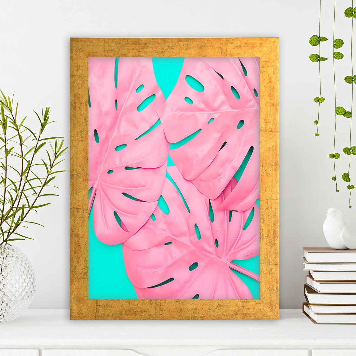 Quadro Decorativo MDF Emoldurado - Arte Multicolor 24x29cm com Moldura de Madeira 2cm