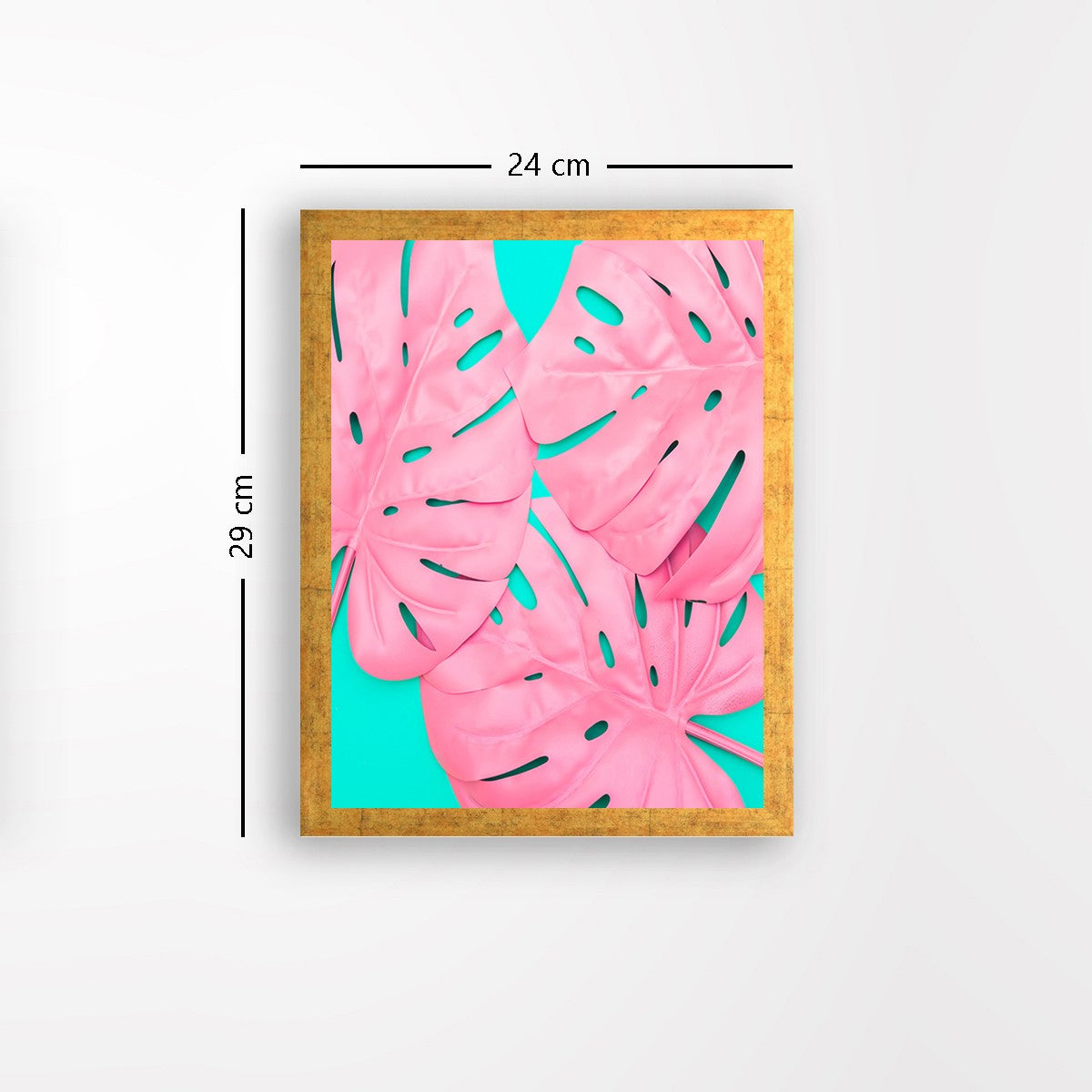 Quadro Decorativo MDF Emoldurado - Arte Multicolor 24x29cm com Moldura de Madeira 2cm