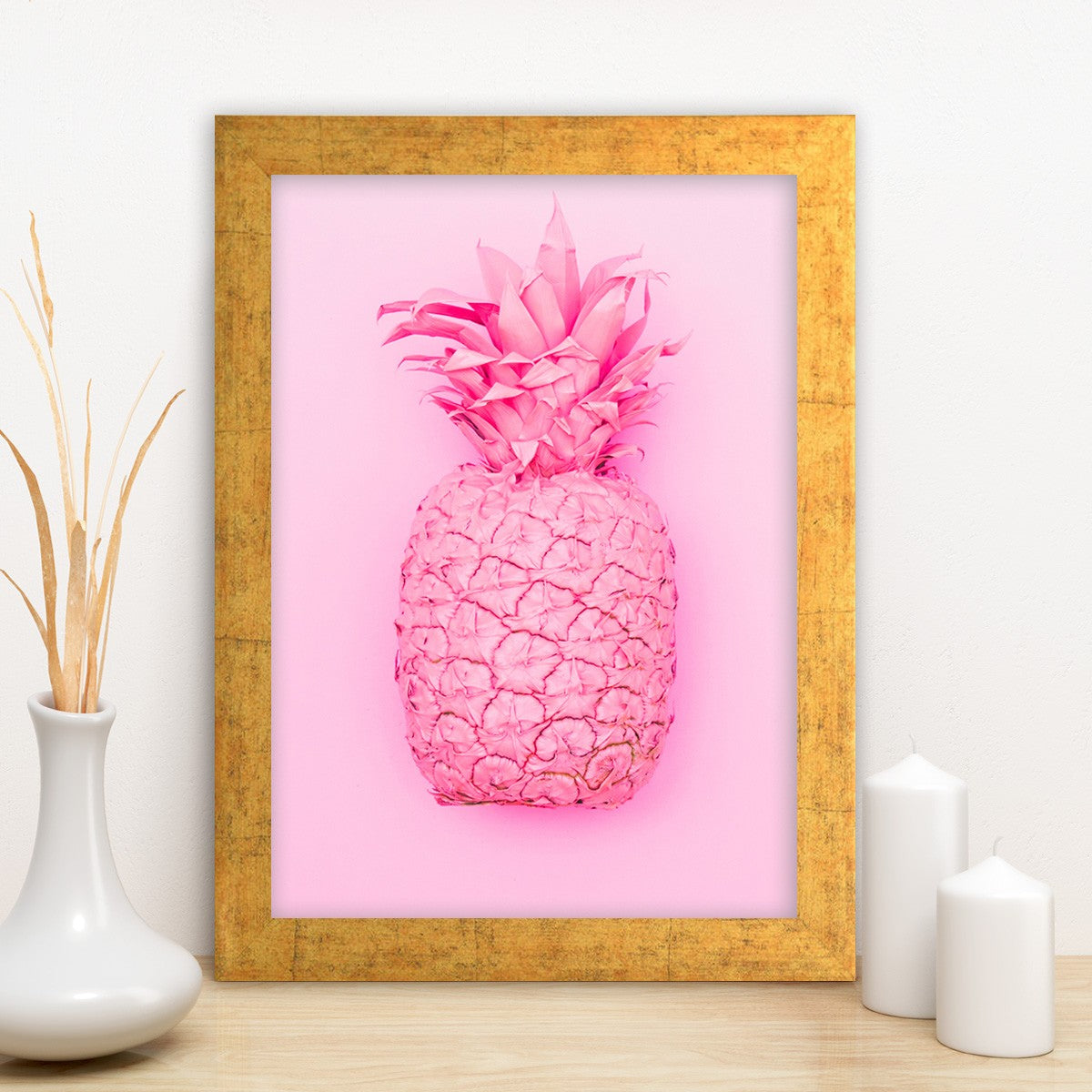 Quadro Decorativo MDF Emoldurado - Arte Multicolor 24x29cm com Moldura de Madeira 2cm