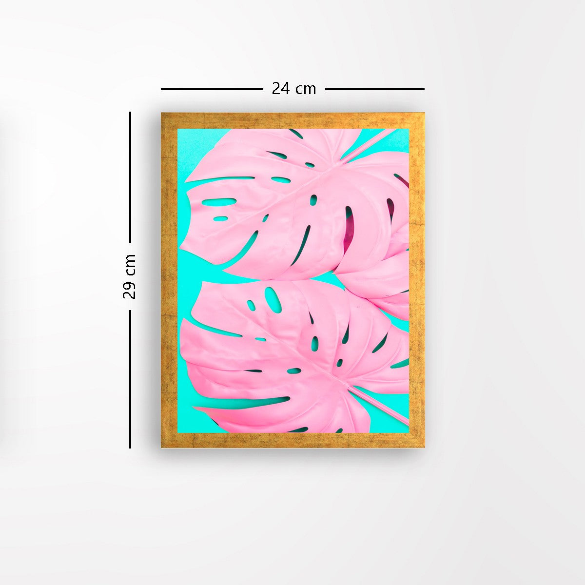 Quadro Decorativo MDF Emoldurado - Arte Multicolor 24x29cm com Moldura de Madeira 2cm