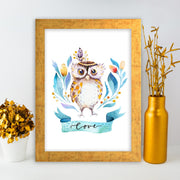 Quadro Decorativo MDF Emoldurado - Arte Multicolor 24x29cm com Moldura de Madeira 2cm