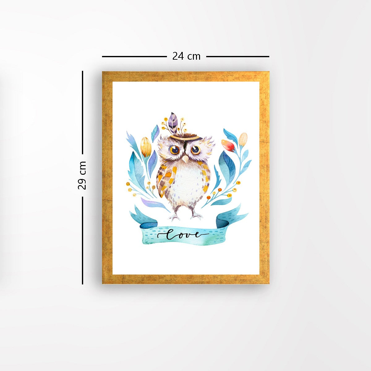 Quadro Decorativo MDF Emoldurado - Arte Multicolor 24x29cm com Moldura de Madeira 2cm