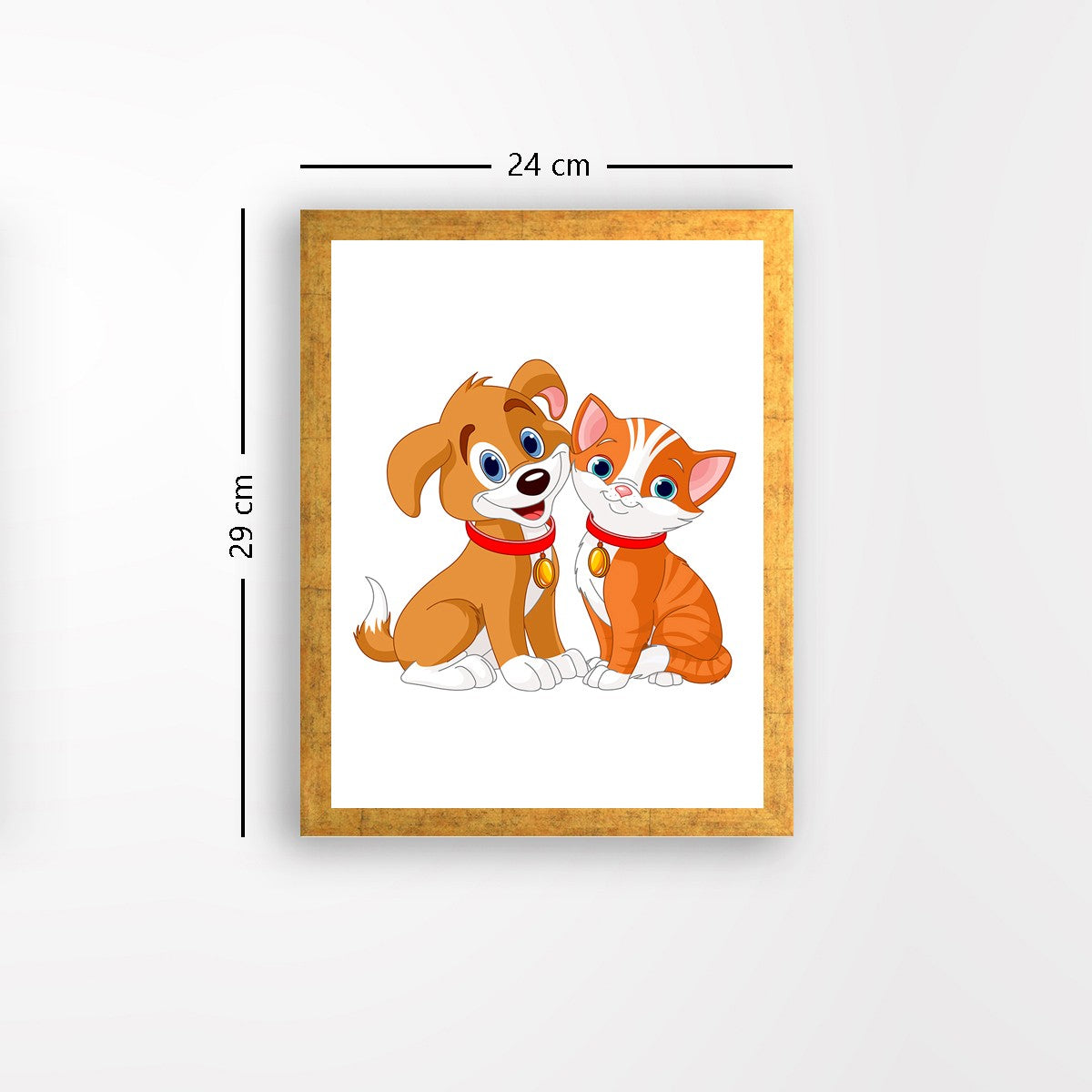 Quadro Decorativo MDF Emoldurado - Arte Multicolor 24x29cm com Moldura de Madeira 2cm