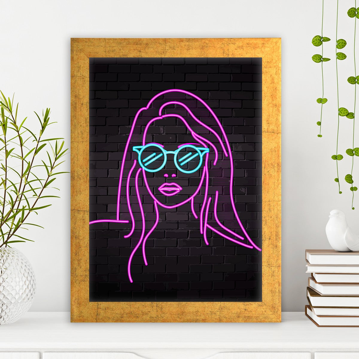 Quadro Decorativo MDF Emoldurado - Arte Multicolor 24x29cm com Moldura de Madeira 2cm