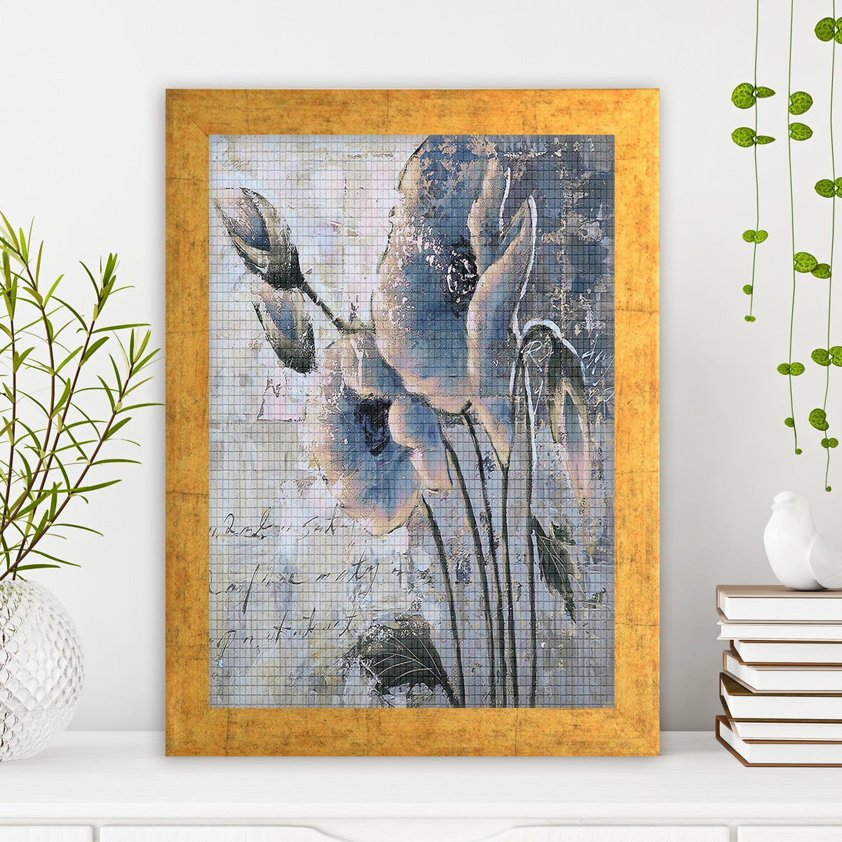 Quadro Decorativo MDF Emoldurado - Arte Multicolor 24x29cm com Moldura de Madeira 2cm