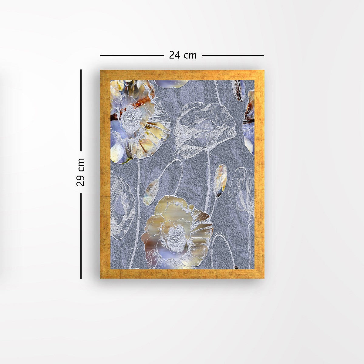 Quadro Decorativo MDF Emoldurado - Arte Multicolor 24x29cm com Moldura de Madeira 2cm