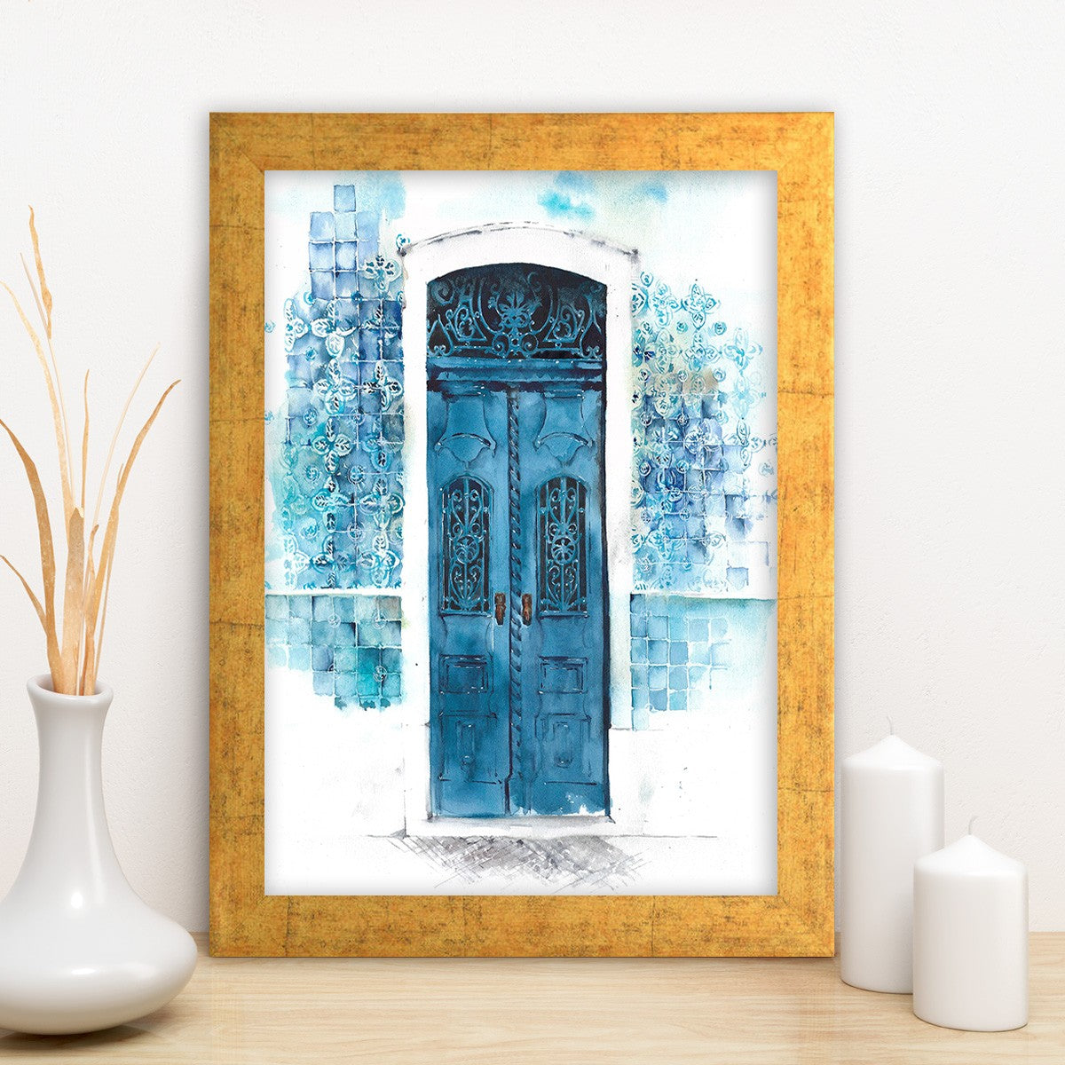 Quadro Decorativo MDF Emoldurado - Arte Multicolor 24x29cm com Moldura de Madeira 2cm