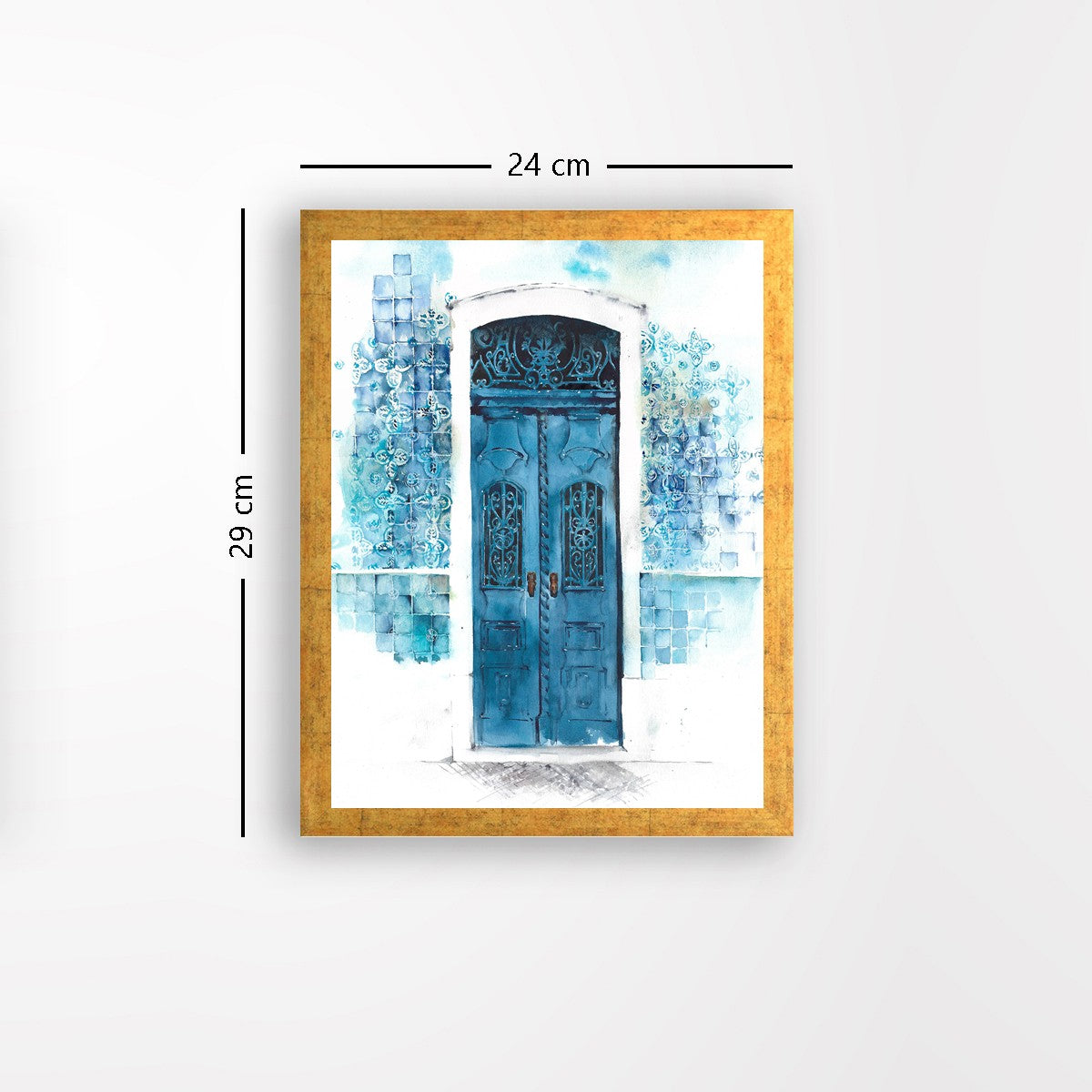 Quadro Decorativo MDF Emoldurado - Arte Multicolor 24x29cm com Moldura de Madeira 2cm