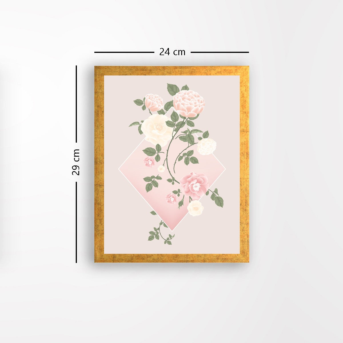 Quadro Decorativo MDF Emoldurado - Arte Multicolor 24x29cm com Moldura de Madeira 2cm