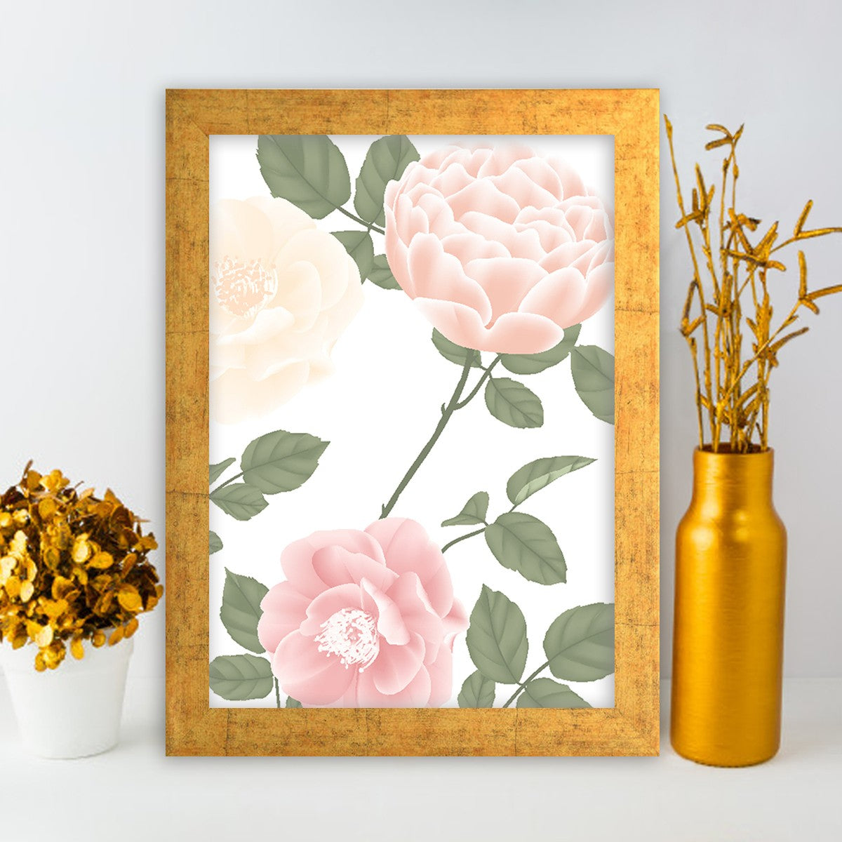 Quadro Decorativo MDF Emoldurado - Arte Multicolor 24x29cm com Moldura de Madeira 2cm