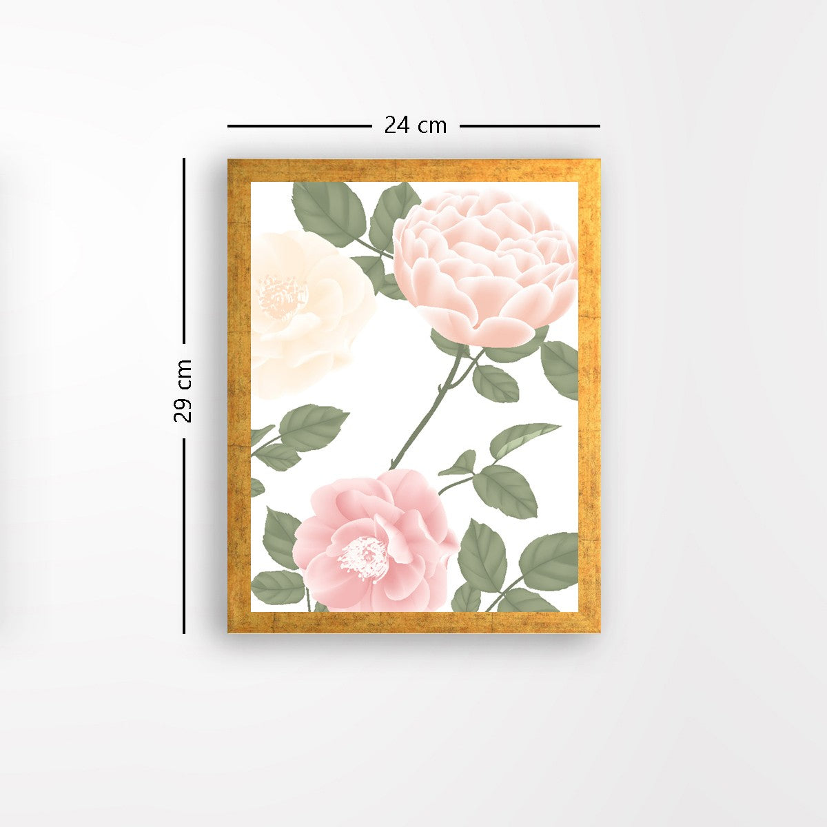 Quadro Decorativo MDF Emoldurado - Arte Multicolor 24x29cm com Moldura de Madeira 2cm