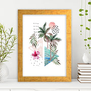 Quadro Decorativo MDF Emoldurado - Arte Multicolor 24x29cm com Moldura de Madeira 2cm